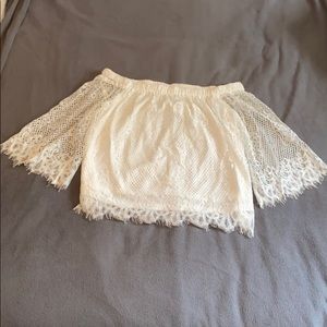 Lace off the shoulder top